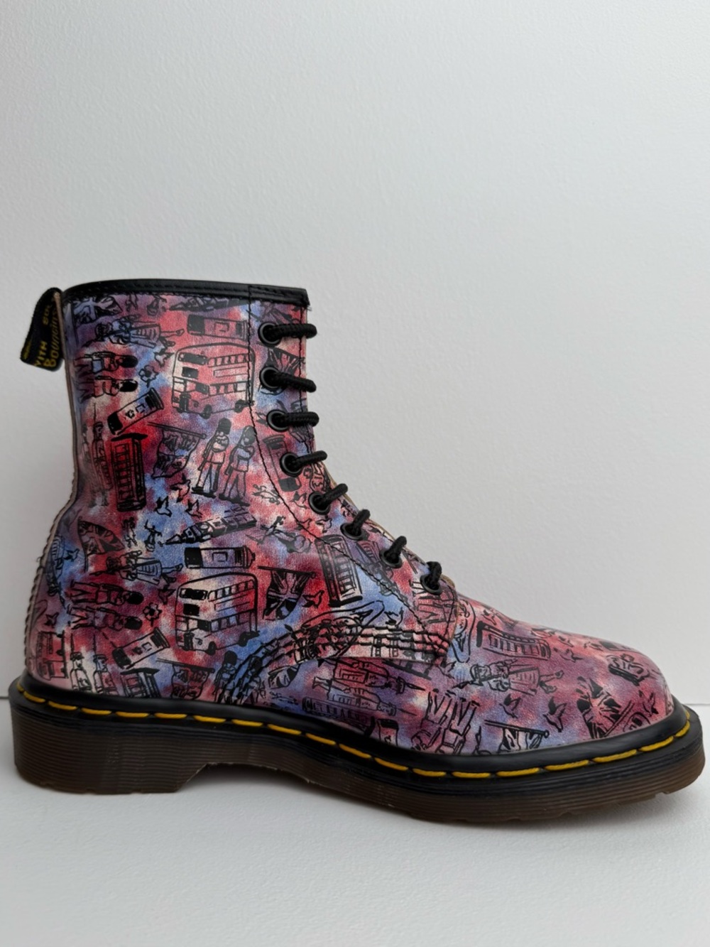 Dr. Martens 1460 Vintage England London Icons Scene Print 8 Eye Boots UK 5 - Picture 6 of 16